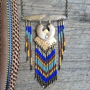 Brass and Beaded Necklace
